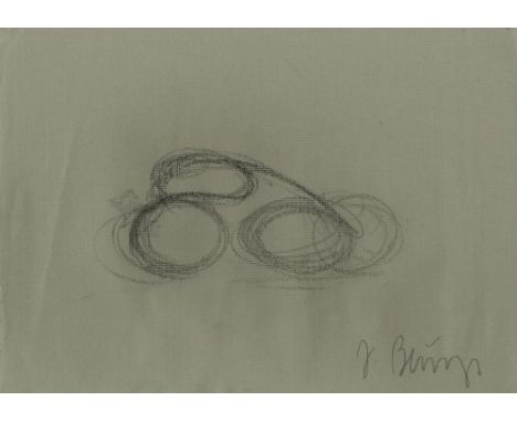 Artist: Joseph Beuys (German, 1921 - 1986). Title: "Radfahrer". Medium: Oil pencil drawing. Date: Composed 1972. Dimensions: 