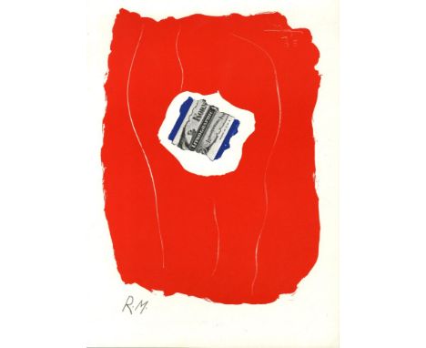 Artist: Robert Motherwell (American, 1915 - 1991). Title: "Tricolor". Medium: Original color lithograph. Date: Composed 1973.