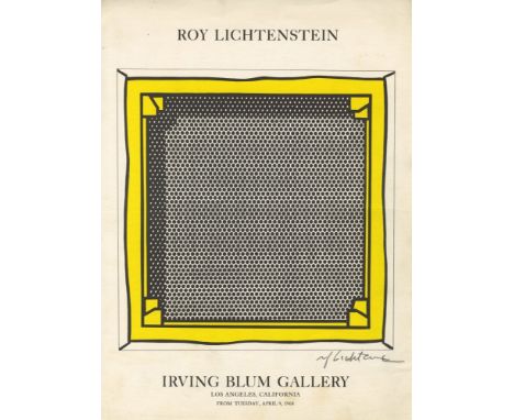 Artist: Roy Lichtenstein (American, 1923-1997). Title: "Stretcher Frame [Irving Blum Gallery]". Medium: Original color silksc