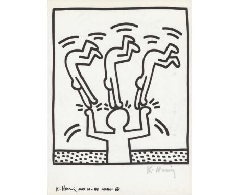 Artist: Keith Haring (American, 1958 - 1990). Title: "Naples Suite #27 [untitled]". Medium: Lithograph. Date: Composed 1983. 