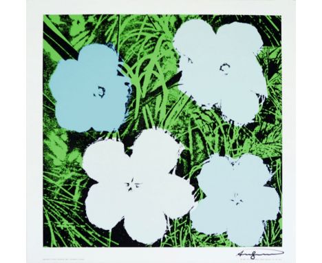 Artist: Andy Warhol (American, 1928 - 1987). Title: "Flowers ("Blue &amp; Green")". Medium: Original color silkscreen. Date: 