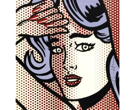 Artist: Roy Lichtenstein (American, 1923-1997). Title: "Nude with Blue Hair [detail]". Medium: Color half-tone silkscreen. Da