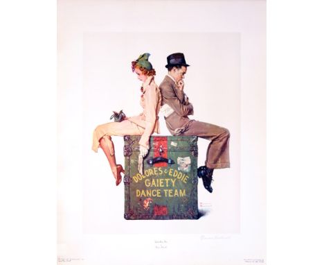 Artist: Norman Rockwell (American, 1894 - 1978). Title: "Gaiety Dance Team". Medium: Original color collotype. Date: Printed 