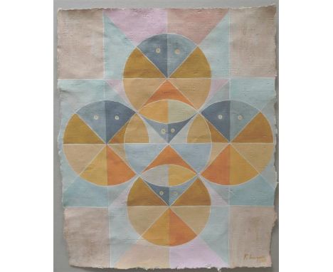 Artist: Karima Muyaes (Mexican, b.1960). Title: "Awareness Mandala". Medium: Gouache on paper. Date: Composed 2011. Dimension