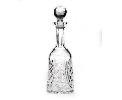 WATERFORD CRYSTAL DECANTER AND STOPPER WITH STAR BASE HEIGHT: 12.5 INCHES GOOD CONDITION 
