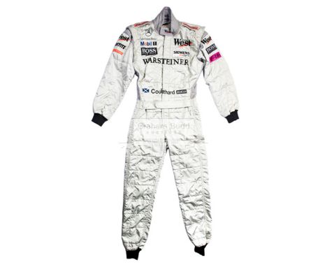 David Coulthard worn 2000 West McLaren-Mercedes Formula 1 racesuit,his name and Scottish Saltire stitched above the waistband