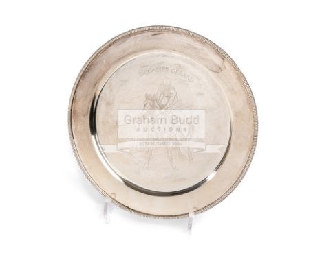 A Brigadier Gerard sterling silver salver from the Racehorse of the Year Series, hallmarked London 1972 by William Comyms & S
