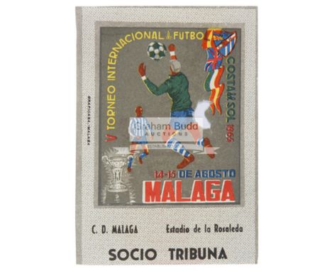 Ticket for Costa Del Sol Youth Tournament 14th to 16th August 1965 which Tottenham Hotspur won beating Valencia and Standard 