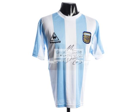 Sold at Auction: MARADONA 1986 ARGENTINA Jersey signed on front