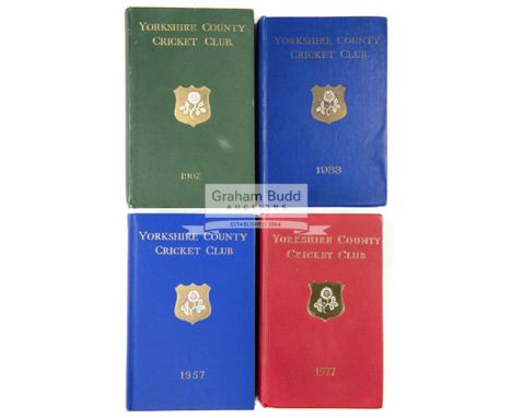Yorkshire County Cricket Club Handbooks,for 1902 to 1905, 1907 to 1909, 1912, 1916, 1920 to 1940, 1947 to 1962, two for 1963,