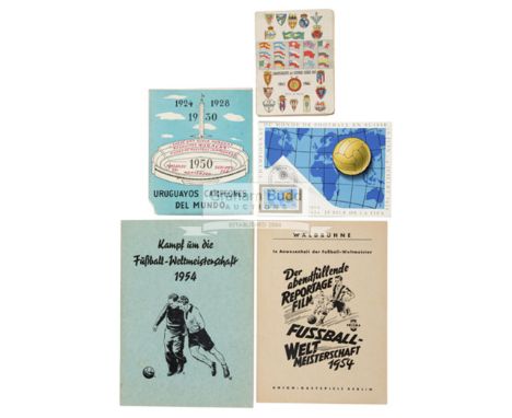 World Cup miscellany,five booklets/publications pertaining to the 1954 World Cup - "Kampf um die Fussball-Weltmeisterschaft 1