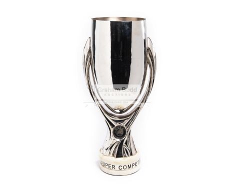 UEFA Super Cup Competition replica trophythe silver-plated ovoid cup, with a partial twisted base and circular UEFA inset log