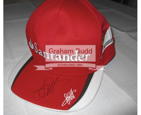 Collection of five signed F1 caps: Lewis Hamilton, Nico Rosberg, Sebastian Vettel, Jenson Button & Daniel Ricciardo,Mercedes 