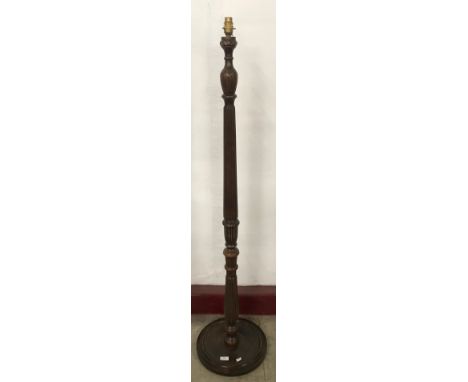 A beech standard lamp 