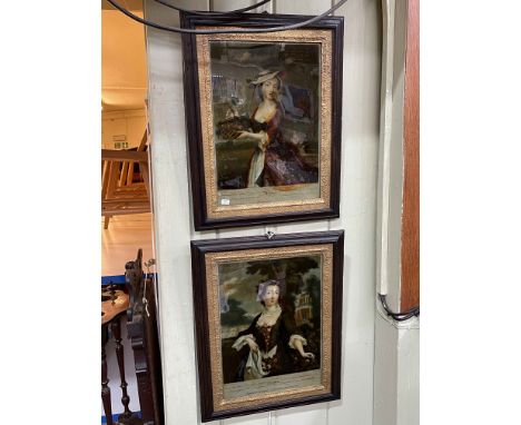 Pair of portrait prints 'Spring &amp; Autumn'.