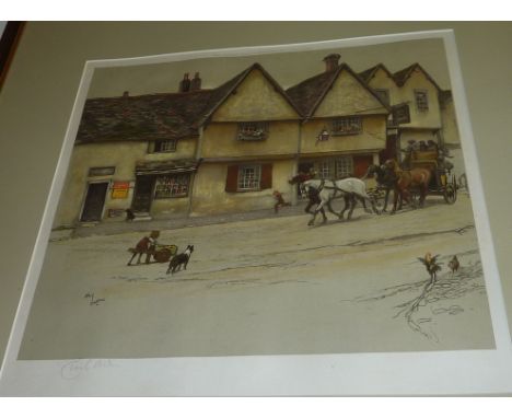 Framed Cecil Aldin print signed by the artist in pencil