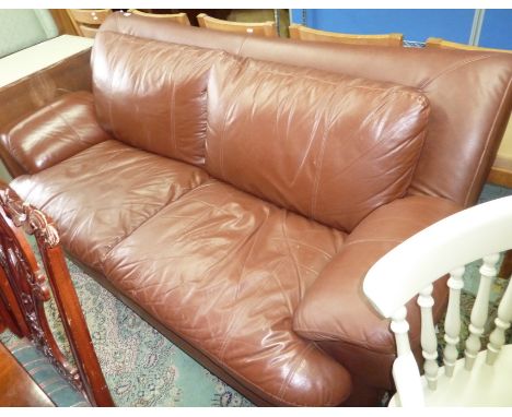 Large 2 seat leather sofa