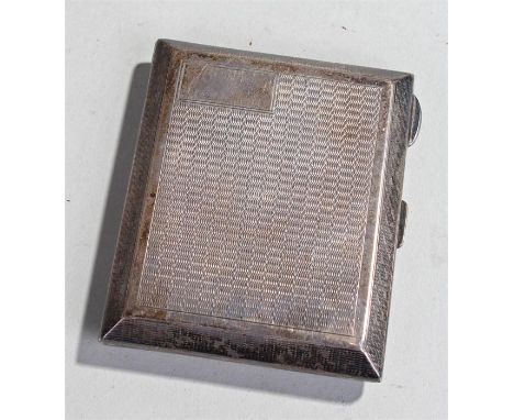 Engine turned silver cigarette case, approx. 110 grams