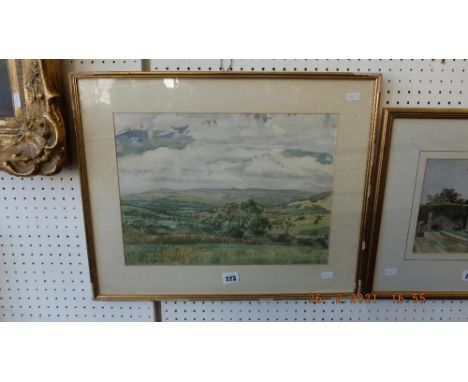 A framed watercolour, D K Fletcher, 1987