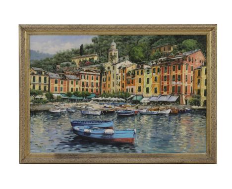 ▴ Claudio Ciardi (Italian, b.1962) 'Portofino'signed 'Claudio Ciardi' l.l., inscribed with title and further signed by the ar