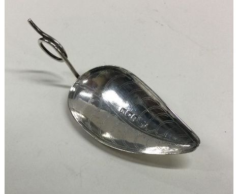 A George III silver caddy spoon of leaf form. London 1805. Approx. 10 grams. Est. £60 - £80.