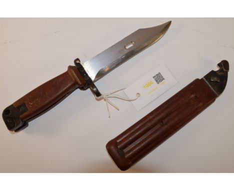 Russian AK47 bayonet with composite grip and scabbard  Condition Report Click here for further images, condition, auction tim