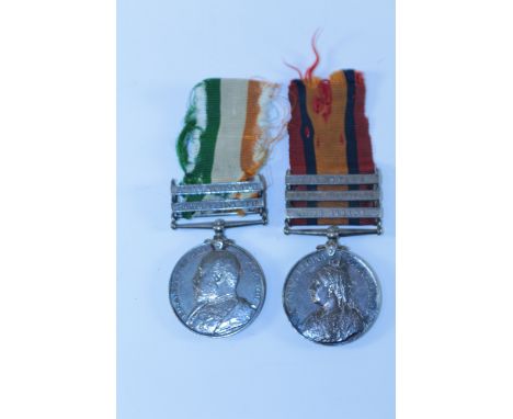 Victoria & Edward VII South Africa medals issued to 2492 Pte R Smith Grenadier Guards with Transvaal/Orange Free State/Cape C