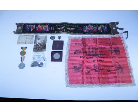 Pair WWI medals issued to 17928 Pte. Frank Taylor West Riding Regt. together with a portrait photograph prior to the lost of 