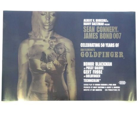 JAMES BOND: GOLDFINGER (1964) - 50th Anniversary officially licenced promotional poster printed by Pyramid International in 2