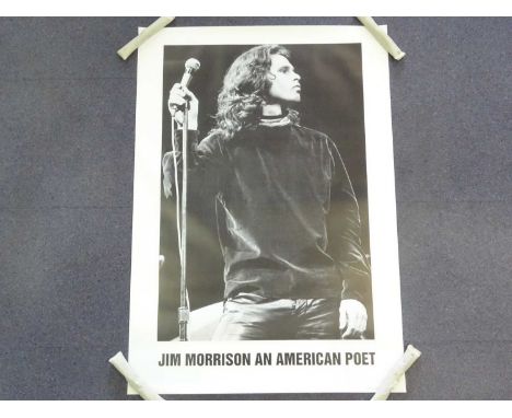 JIM MORRISON - THE DOORS - Commercial Poster 'Jim Morrison An American Poet' imagery - Large Portrait Format from 1980's - Pr