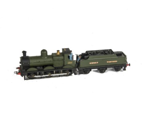 K's  00 Gauge kitbuilt GWR  0-6-0 Dean Goods Locomotive and Tender, finished in GWR green No 232, G, built and painted to a f