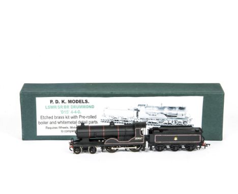 PDK 00 Gauge kitbuilt Drummond D15 4-4-0 Locomotive and Tender, finished in BR black No 30467, built and painted to a very go