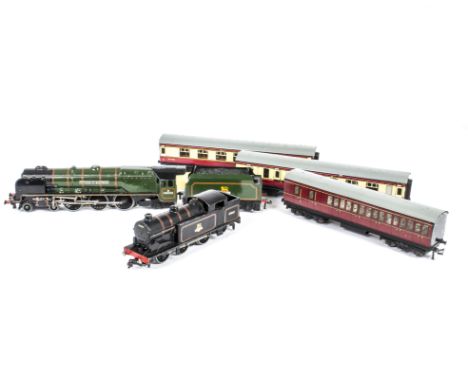 Hornby-Dublo 00 Gauge 3-Rail Locomotives  Rolling Stock and Track, BR black 0-6-2 Tank Engine, BR green 'Duchess of Montrose'