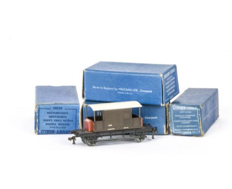 Hornby-Dublo 00 Gauge 3-Rail boxed Post-war SR Wagons  and Vans, coal wagon with load, box dated 10-50, Meat Van (2), box dat