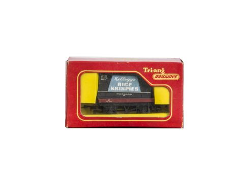 Tri-ang Railways 00 Gauge rare Rice Krispies container truck, with light blue Rice Krispies label, in an original R351 Tri-an
