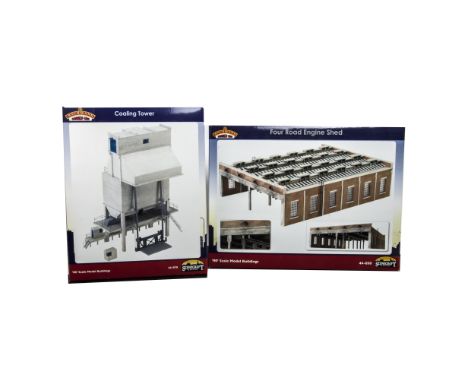 Bachmann 00 Gauge Scenecraft Coaling Tower and Engine Shed, boxed duo of buildings, 070 Coaling Tower and 050 Four Road Engin