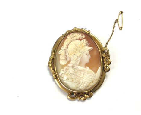 A vintage cameo brooch pinch back. Postage B