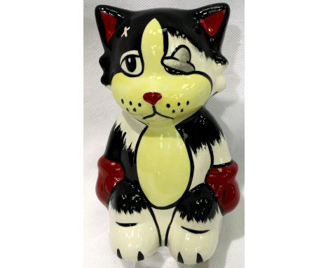 Lorna Bailey cat, Ali, H: 15 cm. No cracks, chips or visible restoration. P&amp;P Group 1 (£14+VAT for the first lot and £1+V