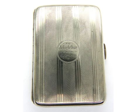 Silver cigarette case, 60 x 80 mm, 85g. P&amp;P Group 1 (£14+VAT for the first lot and £1+VAT for subsequent lots) 