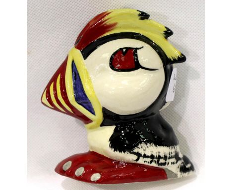 Lorna Bailey small Puffin, H: 10 cm. No cracks, chips or visible restoration. P&amp;P Group 1 (£14+VAT for the first lot and 