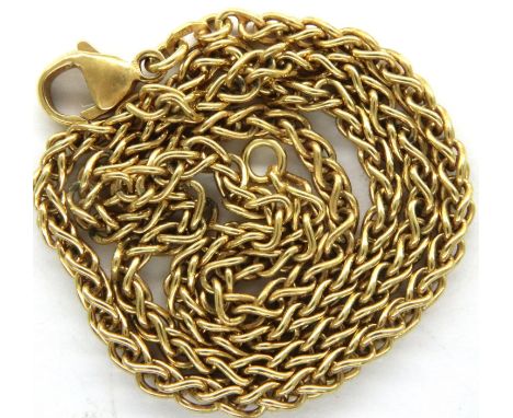 18ct gold neck chain, L: 42 cm, 22.9g. Good condition, no broken or damaged links. P&amp;P Group 1 (£14+VAT for the first lot