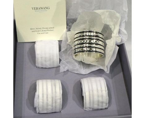 Set of four Wedgwood Vera Wang napkin rings. P&amp;P Group 1 (£14+VAT for the first lot and £1+VAT for subsequent lots) 