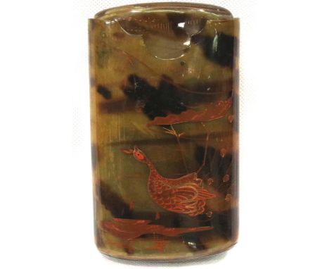 Tortoiseshell cigar box, 12 x 7 cm. P&amp;P Group 1 (£14+VAT for the first lot and £1+VAT for subsequent lots) 