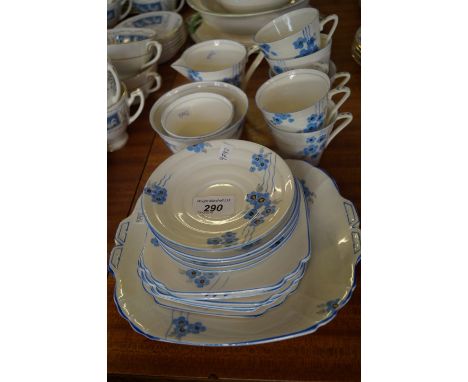An Art Deco Victoria bone china part tea service 