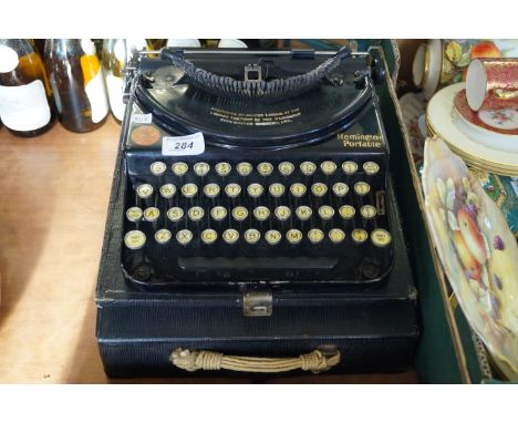 A vintage Remington portable typewriter 