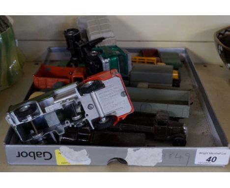 Eleven unboxed Dinky Commercial vehiclesIncluding three repainted examples and two trailers - some good early examples.