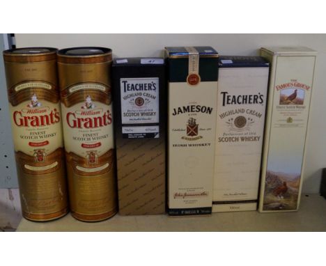 Six bottles of assorted Scotch whisky & Irish Whiskey in presentation outer's 