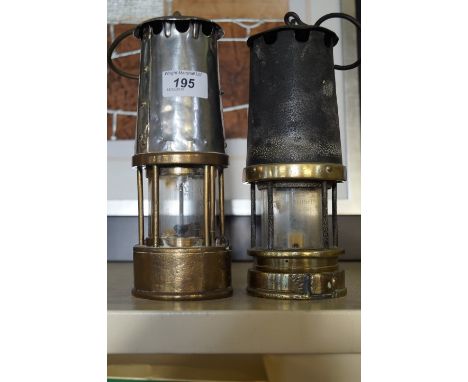 Two vintage miners lamps 