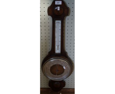 A 1920's oak banjo barometer 
