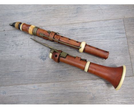 A Victorian Meteler of London maple wood clarinet a/f